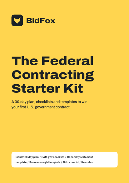 Cover of the BidFox Federal Contracting Starter Kit
